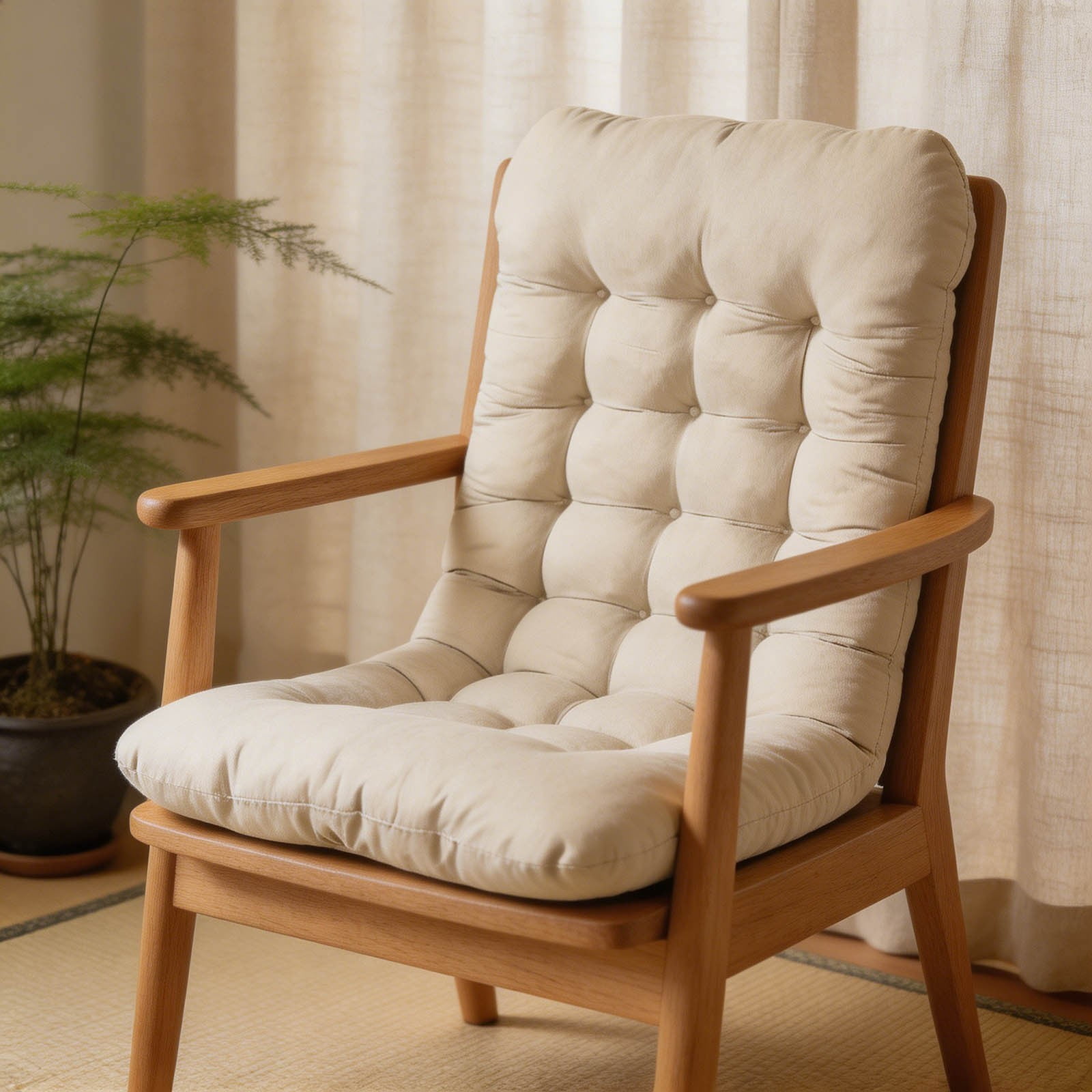 Lounge Chair Cushion 11.81"x27.55" Outdoor Patio Furniture Cushions Soft Comfortable Seat Cushion with Back Chair Pad for Indoor Home Office