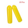 thumbnail image 2 of 20 Pcs Embouts en Caoutchouc 3mm(1/8 Pouces) ID Vinyle PVC Tube Rond Couvercle de Boulon Protecteur de Filetage Jaune, 2 of 5