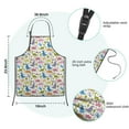 thumbnail image 3 of Colorful Cartoon Dinosaurs Repeated Scenery Pattern Kids Aprons for Girls and Boys,Adjustable Neck Strap Toddler Aprons for Kids Cooking Baking, 3 of 6