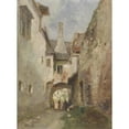 thumbnail image 2 of Paul Unbereit 14x18 Black Ornate Wood Framed Double Matted Museum Art Print Titled - Gasse in the Wachau, 2 of 5