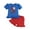 ZA Blue, variant on Girls Spring Outfits Puff Sleeve Ribbed Pullover Tops And Floral Bowkont Shorts Causal 2Pcs Baby Clothes Green 9 Months-12 Months