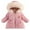 Pink, variant on Kids Puffer Jacket Hooded Zip Front Thermal Insulated Quilted Winter Coat Warm Casual Everyday Outerwear for Boys Girls Ages 2 to 8