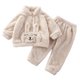 thumbnail image 1 of Gibobby Conjunto de Bebé A Niño Conjunto de ropa de 2 piezas para niñas pequeñas de invierno de manga larga con estampado de Panda y conejo(Blanco, 2-3 Años), 1 of 4
