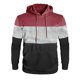 thumbnail image 2 of pstuiky Camisas para hombre de manga larga, Sudadera con capucha de manga larga con bolsillo y diseño de patchwork liso informal para hombre Tops casuales para hombres m, 2 of 6
