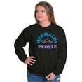 thumbnail image 3 of Mermaids are Better Than People Funny Women Plus Size Crewneck Sweatshirt Brisco Brands 2X, 3 of 5