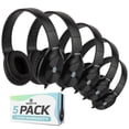 thumbnail image 1 of Auriculares Sonitum Kids, paquete de 5 unidades, supraaurales, 3,5 mm, con cable, negros, 1 of 6