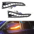 thumbnail image 2 of PGONE Dynamic Sequential Blink LED Side Mirror Turn Signal Light Strip Assembly White Light Parking Puddle Light Lamp Kit For Infiniti Q50 Q60 Q70 QX30, 2 of 4