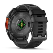 Garmin Fenix 8 51 mm, AMOLED Multisport GPS Smartwatch, Slate Gray with Black Silicone Band, Built-in LED Flashlight with Wearable4U Power Bank Bundle