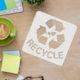 thumbnail image 6 of Recycle Logo Stencil 11.8x11.8 inch Recycle with Text Stencil Reusable Plastic Recycle Sign Stencil with Leaf Pattern DIY Reuse Logo Stencil for Painting on Garbage Containers, 6 of 9