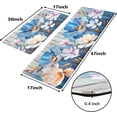thumbnail image 2 of Spring Floral Kitchen Rugs Sets of 2, Blue Flowers kitchen Rug Non Slip Washable, Memory Foam Kitchen Floor Mat Waterproof, 2 of 6