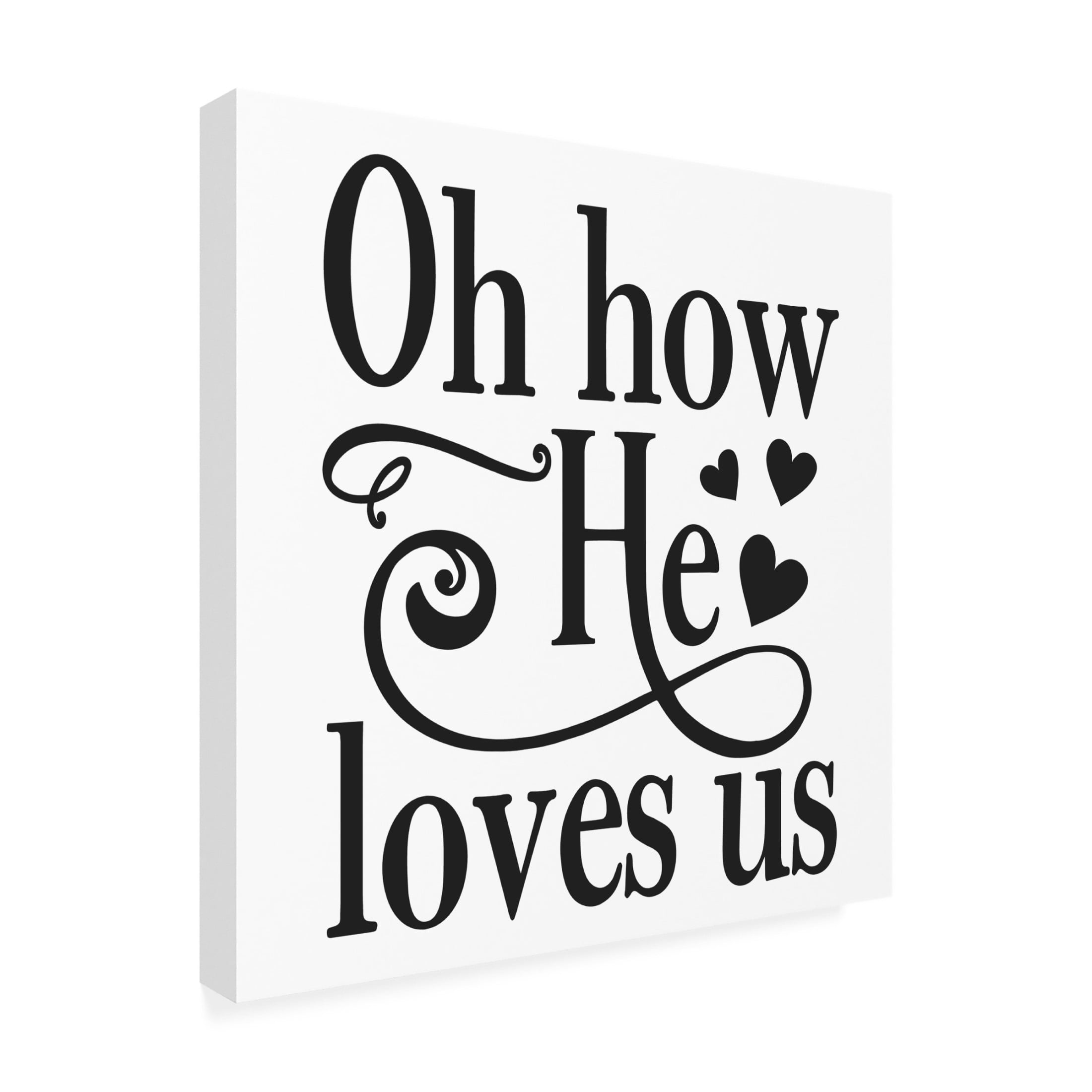 Canvas Wall Art - Jean Plout 'Christian Typography C' Wall Art for Living Room, Bedroom, or Office Décor by Trademark Fine Art - 35 x 35 Inches