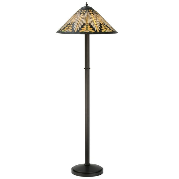 Meyda Tiffany 115434 63" H Nuevo Mission Floor Lamp - Beige