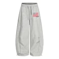thumbnail image 3 of Shadoumai Girls Loose Casual Sweatpants Curved Leg Design Loose Breathable Jogger Pants Relaxed Fit Sport Pants For Girls Daily Wear,Girls Uniform Pants 6-7 Years, 3 of 5