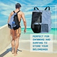 thumbnail image 4 of up to 65% off karymi Swimming Bag Mesh Drawstring Backpack with Wet Bag Beach Backpack Gym Exercise Equipment Bag Weekly flyer Hiking Essentials Travel Essentials, 4 of 6