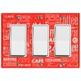 thumbnail image 1 of Metal Light Switch Plate Cover Cafe Diner Coffee Sign Red COF037, 1 of 13
