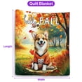 thumbnail image 5 of Hello Fall Corgi Football Welcome Autumn with Leaves Pumpkins Quilt Blanket Welsh Corgi Dog Lover Gifts Idea Cozy Comforter Throw Blanket - 00012, 5 of 5