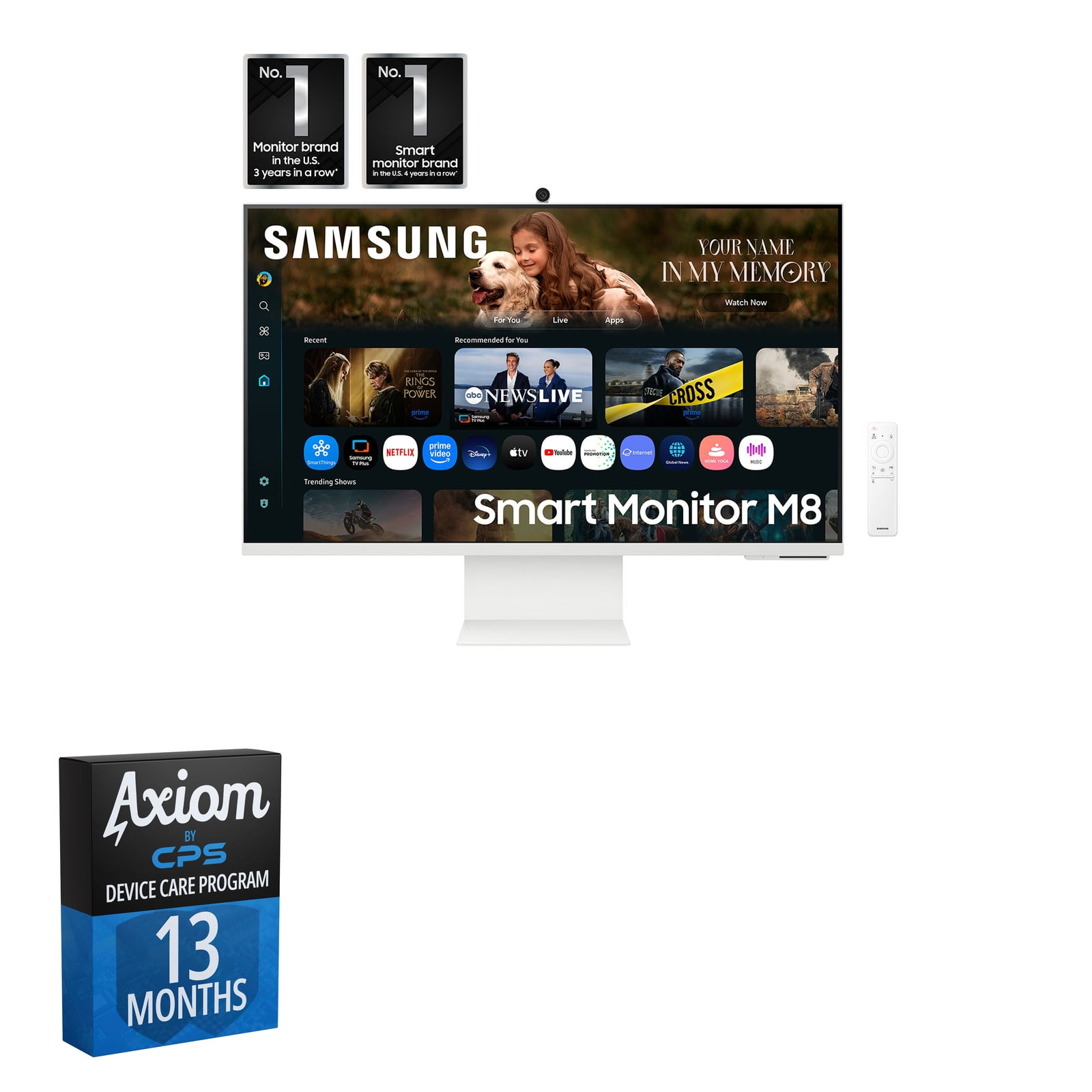 Samsung 32-in Smart Monitor M8 M80F 4K - White + 13-Month Axiom Care