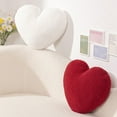 thumbnail image 2 of 1Pcs Heart Pillow，Throw Pillows Decorative Pillows for Bed Couch for Home Decor (13.7"x17.7"),Red, 2 of 5
