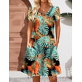 thumbnail image 5 of Zeagoo Women's Casual A-Line Dress with Pockets Summer Beach Floral Tshirt Dress Short Sleeve Dress Flowy Sundresses, 5 of 6