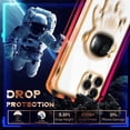 thumbnail image 5 of for iPhone 12 Pro Case Astronaut Cute for Women Girls Girly Unique White Phone Cases with Astronaut Hidden Stand Kickstand 6D Design Cover for iPhone 12Pro 6.1 inch, 5 of 11