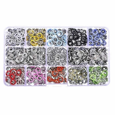 - 100/150/200 Sets/lot 10 Colors 9.5mm Metal Prong Snap Buttons Fasteners Press Studs Poppers Baby Romper Clothes Buckle