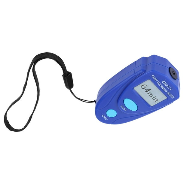 Medidor de espesor de pintura digital, medidor de espesor de pintura, sonda de 0 a 80 milésimas de pulgada. Azul