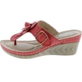 thumbnail image 2 of Gc Shoes Women's Sydney Rosette Slide Wedge Sandals, 2 of 7