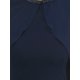 thumbnail image 5 of INSPIRE CHIC Vestido de invitada de boda para mujeres con cuentas, cuello redondo, vestido de cóctel de gasa con capa, talla XL, azul marino, 5 of 6