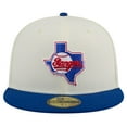 thumbnail image 2 of Men's New Era Cream Texas Rangers Cooperstown Collection Chrome 59FIFTY Fitted Hat, 2 of 6