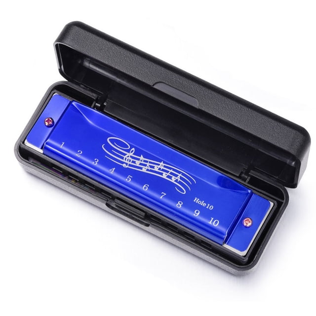 Mosiee Instruments de Musique Harmonica Blues Jouet Musical pour Enfants Notes Espacées Harmonica 10 Trous Facile à Apprendre