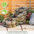 thumbnail image 6 of Outdoor Fountain Cascading Tiered Wood River Water Fountain with LED Lights for Garden, Patio, Backyard, Deck, Porch and Home Art Decor, 6 of 6