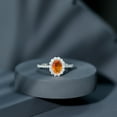 thumbnail image 6 of Rosec Jewels Real Fire Opal Oval Engagement Ring with Halo (6X8mm, AAA Grade) - Opal Statement Ring for Women - with Jewelry Box, 18K White Gold, US 7.00, 6 of 9