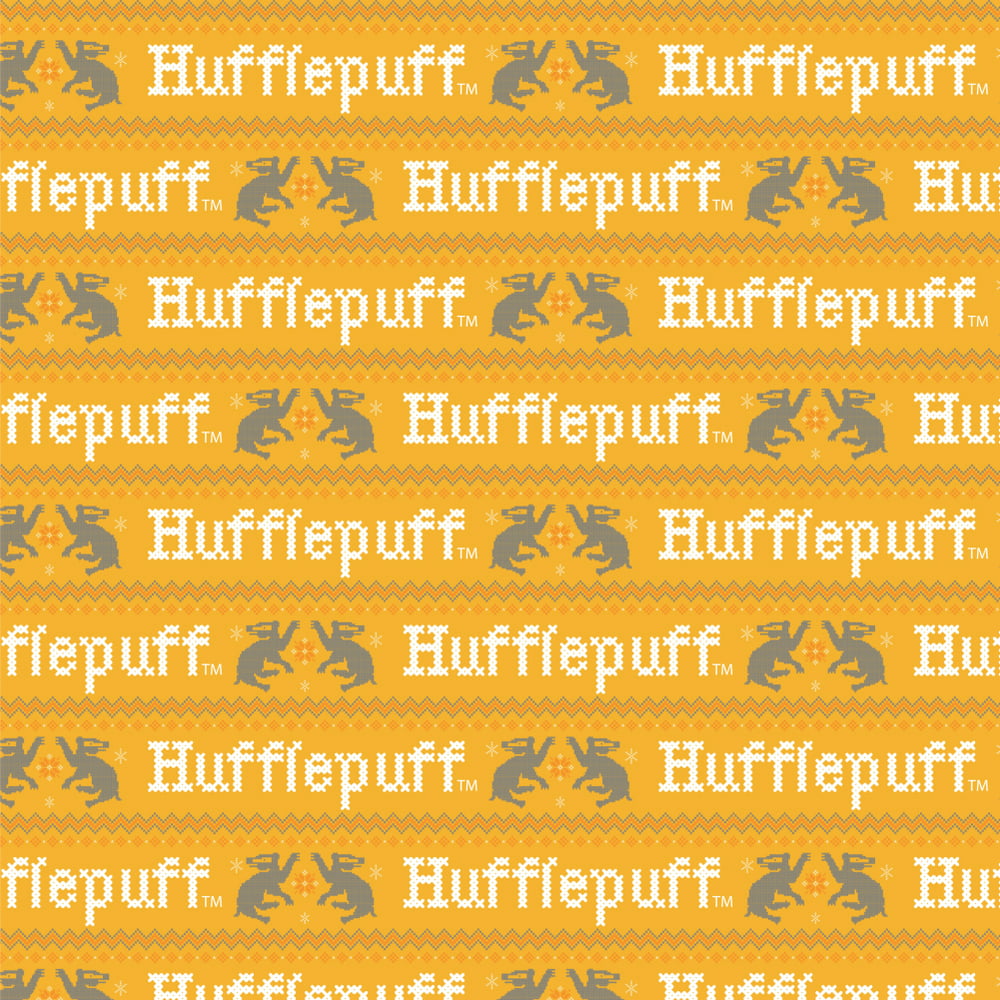 Harry Potter Hufflepuff Sweater with Words Pattern Premium Roll Gift