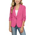 thumbnail image 5 of CPNG Girls' Cropped Blazer Casual and Elegant Loose Suit Jacket Kids School Uniform Lightweight Slim Fit Jacket, 5 of 9