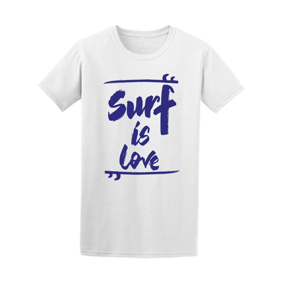 Surf Is Love Handwriting Surfboards Tee - Image by Shutterstock