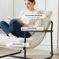 thumbnail image 3 of Modern Accent Chair for Living Room,Arm Chair with Metal Frame,Upholstered Armchair with Soft Cushion for Bedroom Lounge Reading Room, 3 of 9