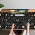 thumbnail image 4 of Long Mouse Pads for Desk,Black Gold Sun Moon Eye Star Pattern Desk Mats on Top Of Desks, Desk Mouse Pad Extra Large with 3mm Non-Slip Base and Stitched Edge for Gaming,Office,Work,Home 47.3"x23.6", 4 of 6