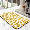 thumbnail image 2 of 2 Pack Washable Rubber Sunflower Cute Floral Dish Drying Mats for Kitchen Counter Home Large Coffee Bar Pad Accessories and Decor for Utensils Stemware (2pcs 18''x24''+19.5''x12''), 2 of 6