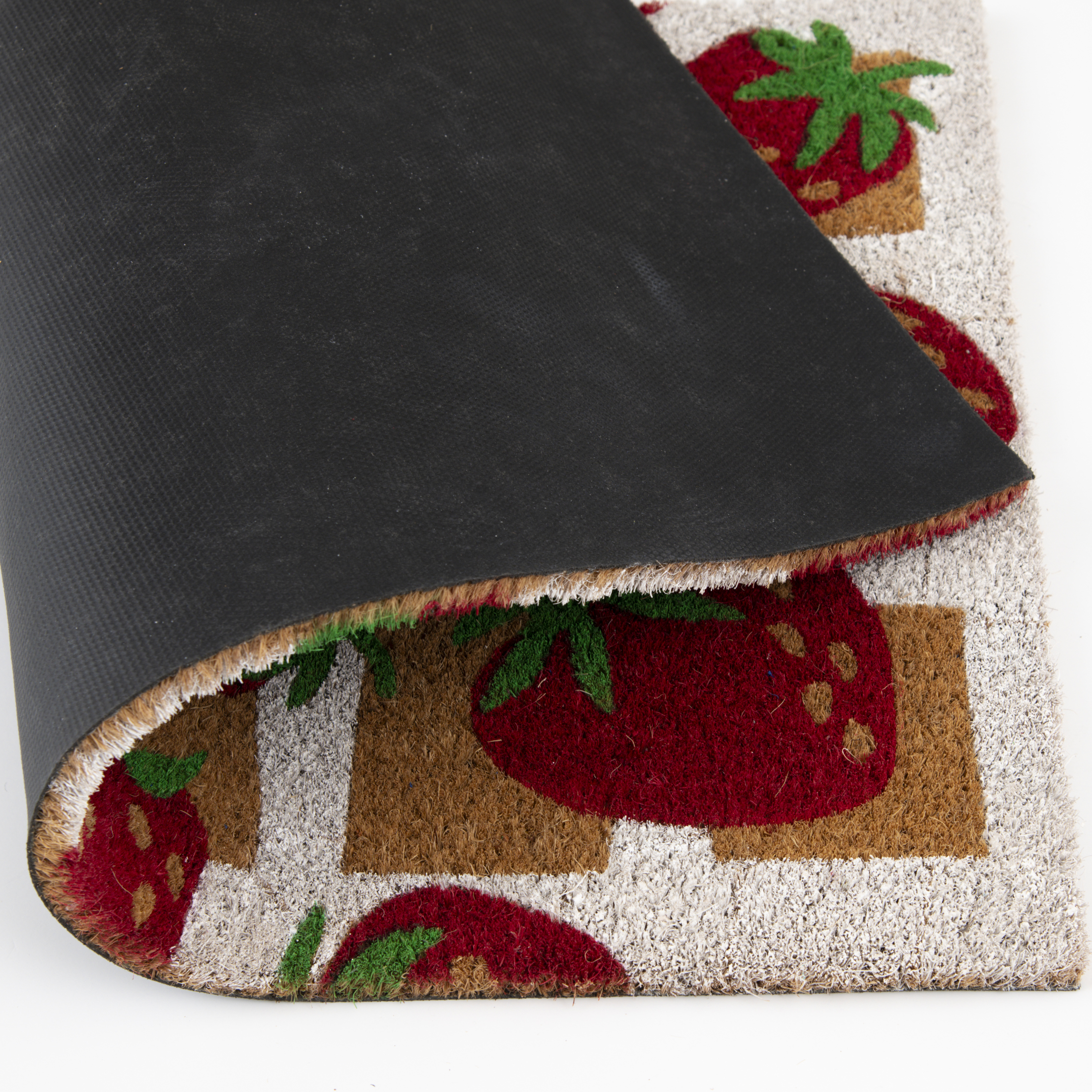 Mainstays Strawberry Grid Coir Doormat, 18"x30"