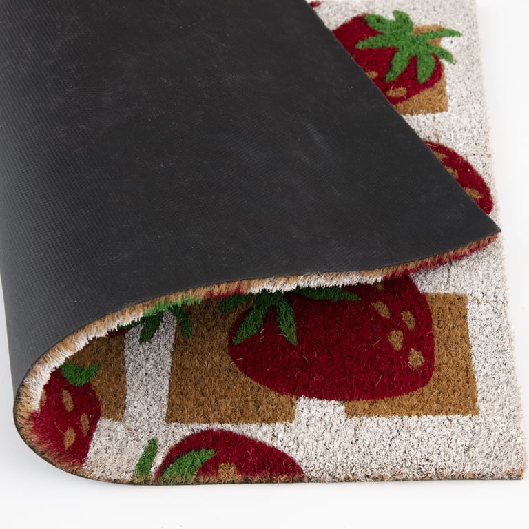 Mainstays Strawberry Grid Coir Doormat, 18