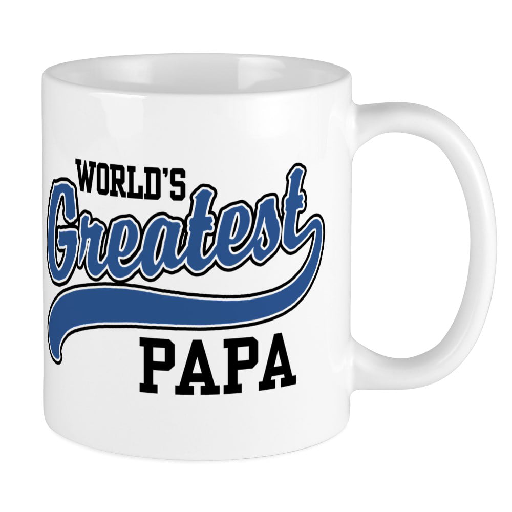 Papa Best Job Ever Porcelain Burgundy Coffee Tea Mug Cup 18oz Gift Box 