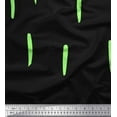 thumbnail image 1 of Soimoi Black Cotton Voile Fabric White Brush Stroke Print Sewing Fabric Yard 42 Inch Wide, 1 of 3