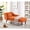 Orange, variant on Orange Velvet Chaise Lounge with Pillow / Support Your Back While Relaxing