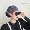 thumbnail image 3 of Hot Sale Female Lace Embroider Headwrap Postpartum Cap Cover White Hair Turban Headwear Headband Cap Hair Band 04, 3 of 8