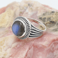 thumbnail image 5 of Earth Gems Jewelry Labradorite Ring Sterling Silver Statement Jewelry for Women, 5 of 6