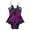 Purple, variant on MOJOGO Lace Romper for Women Satin Deep V High Cut Sleep Bodysuit Soft Thin Strap Nightwear Pink S