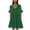 Green, variant on Womens Summer Casual Dresses Cute V Neck Mini Dress with Pockets Ruffle Short Sleeve Shirt Dress