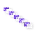 thumbnail image 3 of Papel Picado Religioso | Guirnaldas | Enramado | 5 tiras de 5 metros | diseño de semana santa blanco y morado con colores vibrantes | decoración de plastico picado, 3 of 6