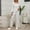 White, variant on CheerKidz Womens Casual Solid Color Long Sleeve Square Neck Blouse and Pants Set Comfortable Two Piece Outfit
