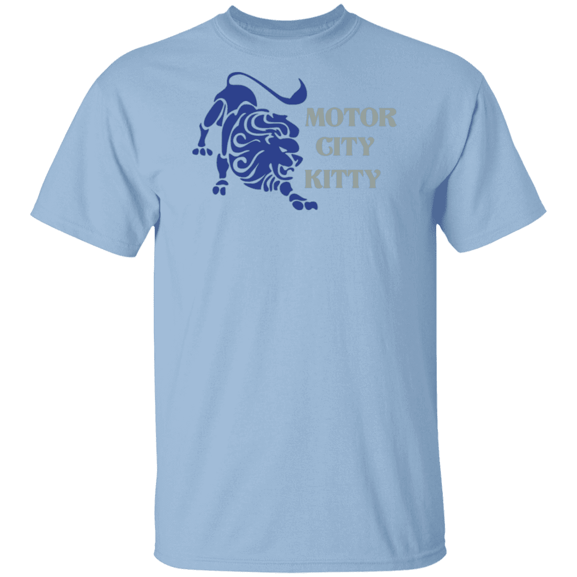 Motor City Kitty Gildan 5.3 oz. TShirt Light Blue M